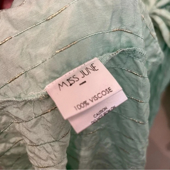 Miss June Paris green Angie flowy maxi dress size Small - Picture 12 of 13